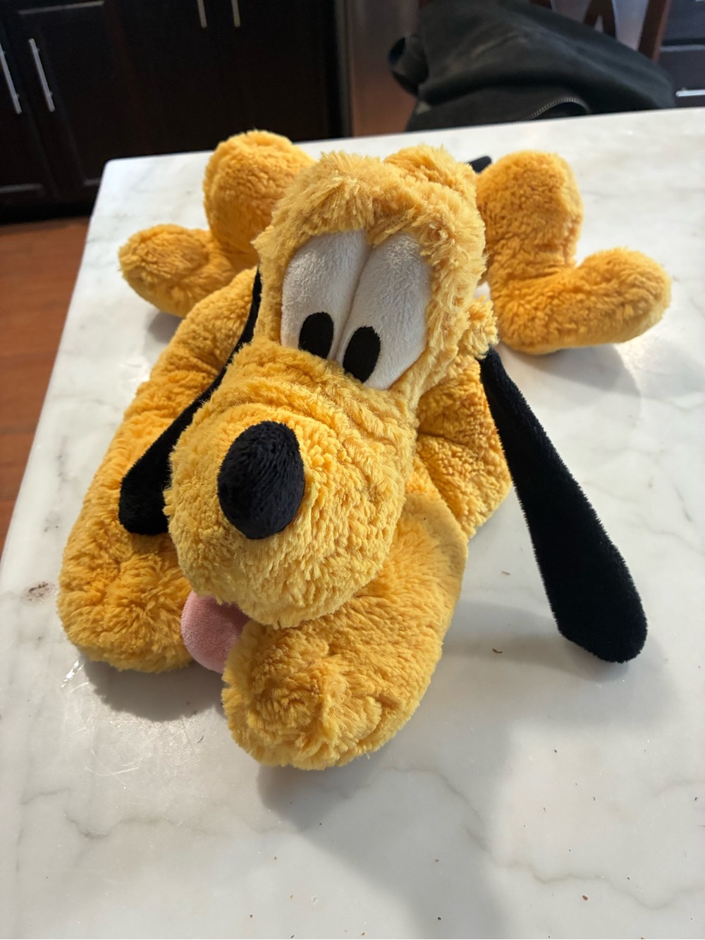 Disney Store Exclusive Pluto Plush Stuffed Animal Toy Laying Floppy 16" Long Pet